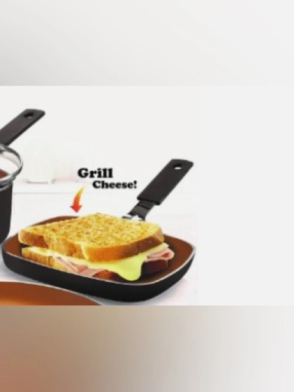 Gotham Steel Mini Stackmaster Cookware Nonstick Personal Fry Wok flat griddle